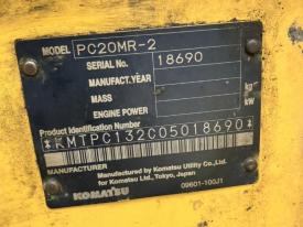 ミニユンボ（ミニショベル）PC20MR-2